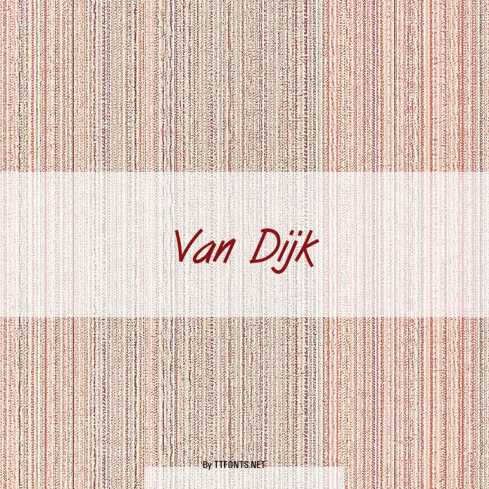 Van Dijk example